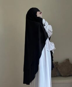 Khimar Hajar 2 voiles Soie de Médine – Image 9
