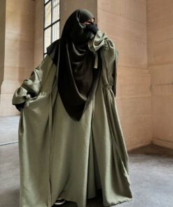 Khimar Sarah pointu Whool peach