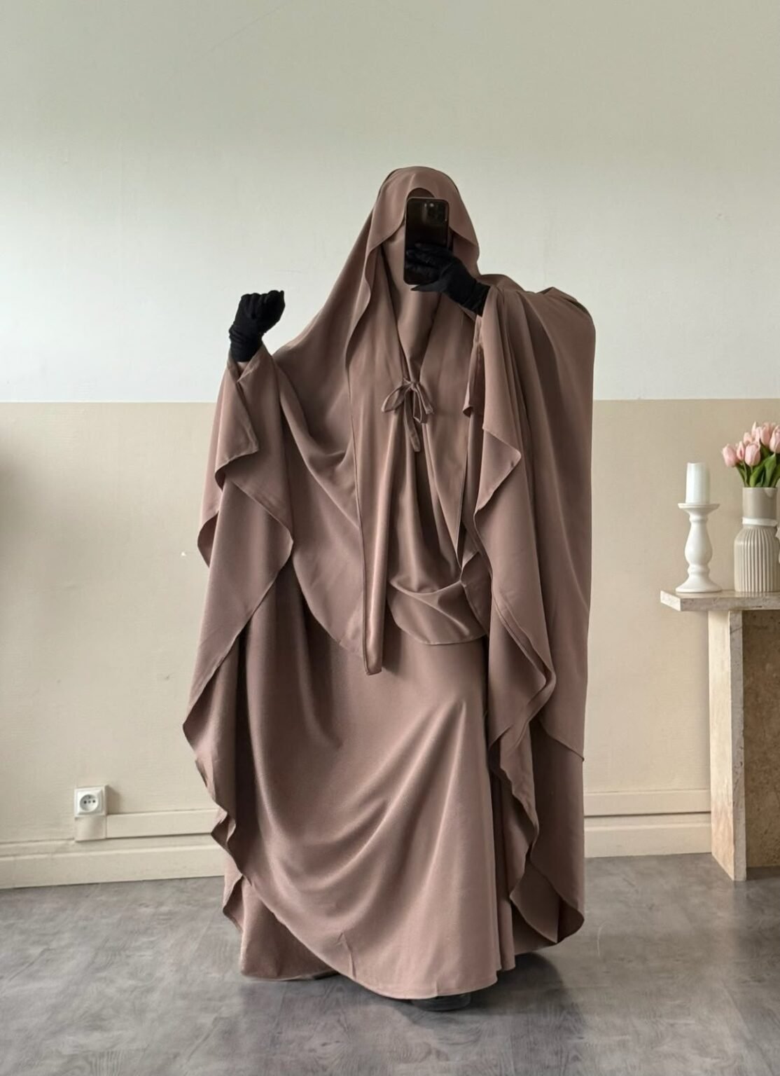 Abaya Maleeka Soie de médine Déstockage – Image 2